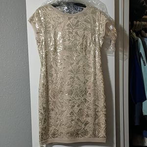 Glittery gold dress